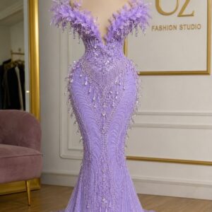 UZ Fashion Amethyst Veil Prom